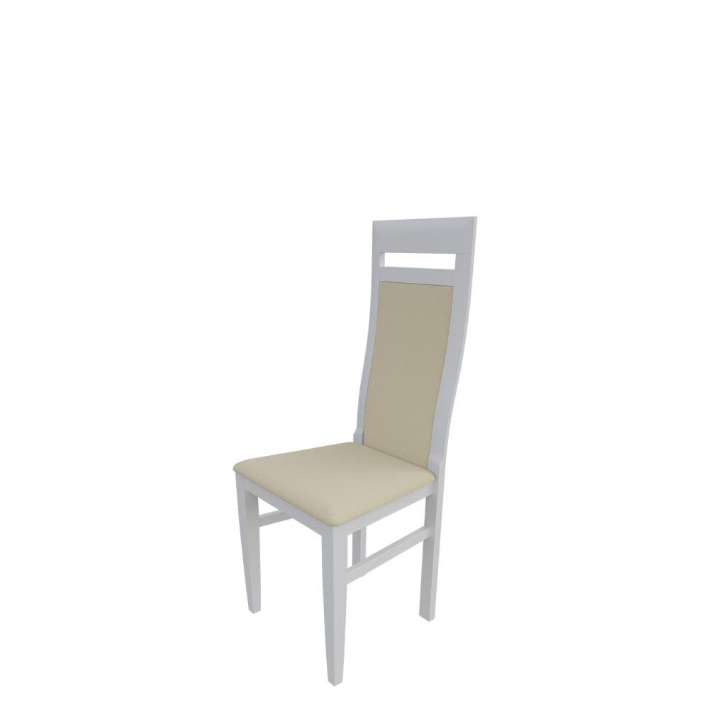 Veneti Jedálenská stolička MOVILE 43 - biela / béžová ekokoža